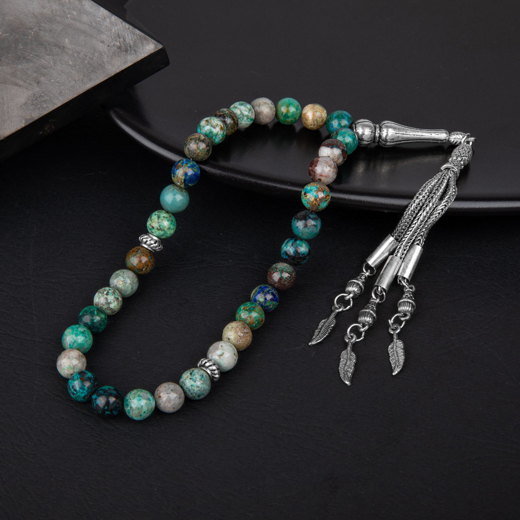 Krizokol Doğal Taş Tesbih 33lük - 8mm