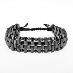 Hematit Doğal Taş Tasarım El İşi Bileklik- 20-21cm