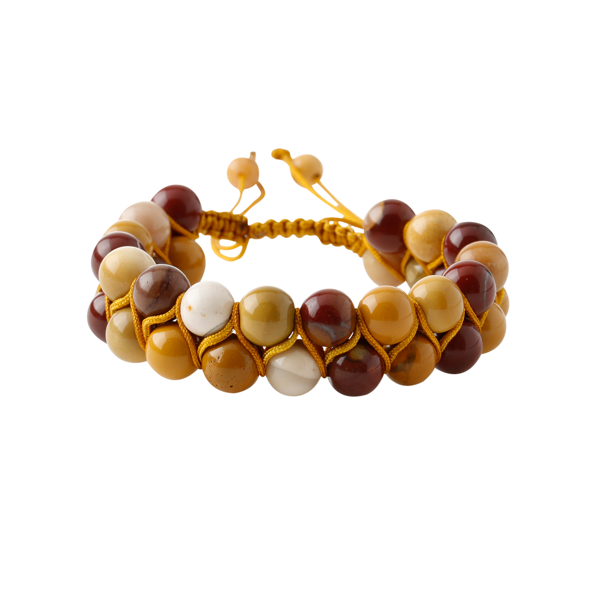 Jasper 8mm Çift Sıra Makrome Doğal Taş Bileklik