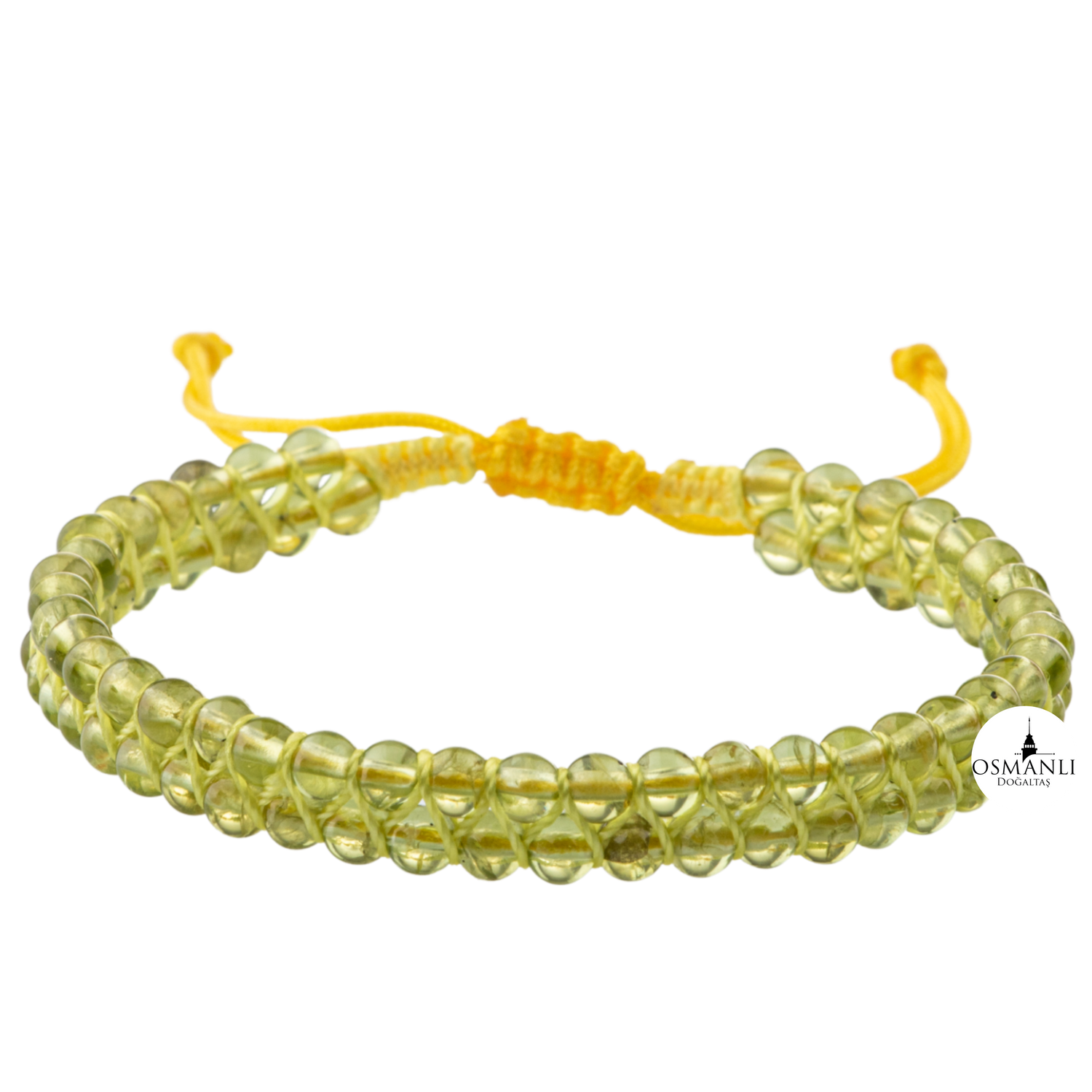 Zebercet 4mm Çift Sıra Doğal Taş Bileklik