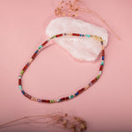 Kırmızı Akik-Ay Taşı-Ametist-Güneş Taşı-Yeşim-Amazonit Doğal Taş Kolye