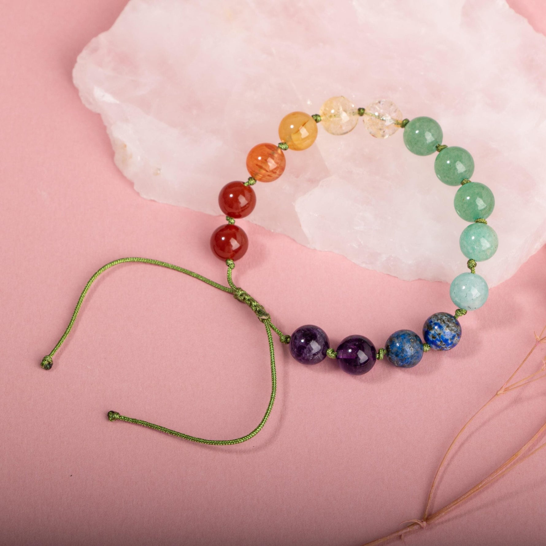 Sertifikalı Hakiki Orijinal 8mm Sitrin-Aventurin-Lapis Lazuli-Karnelyan Akik-Jasper Örme İpli Bileklik