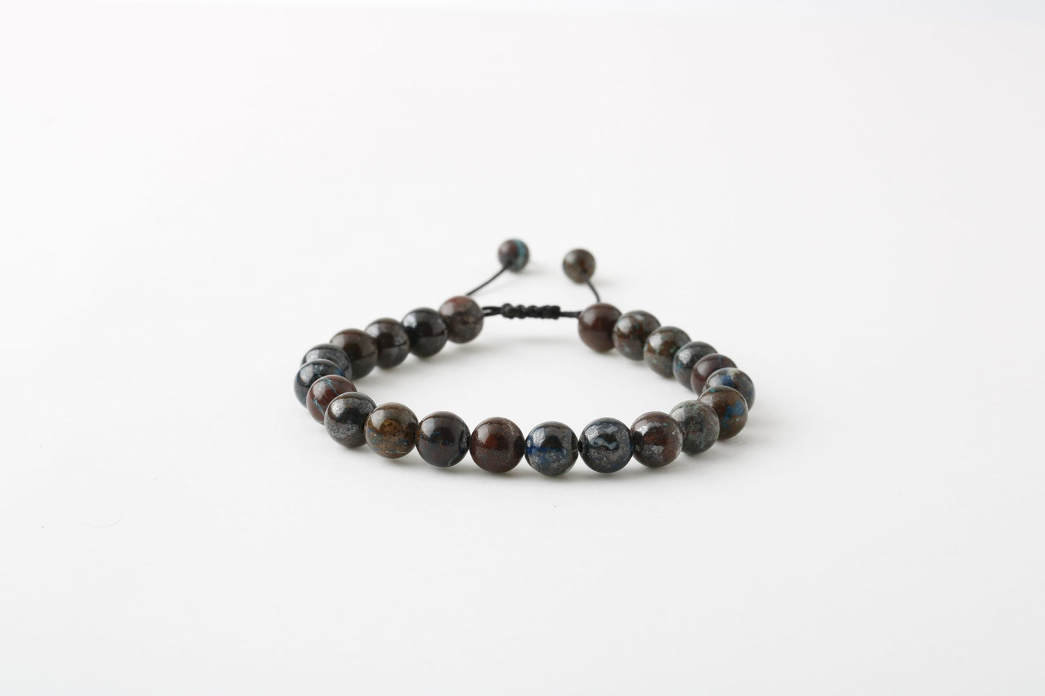 Azurit 8mm Merdiven Kapama Doğal Taş Bileklik