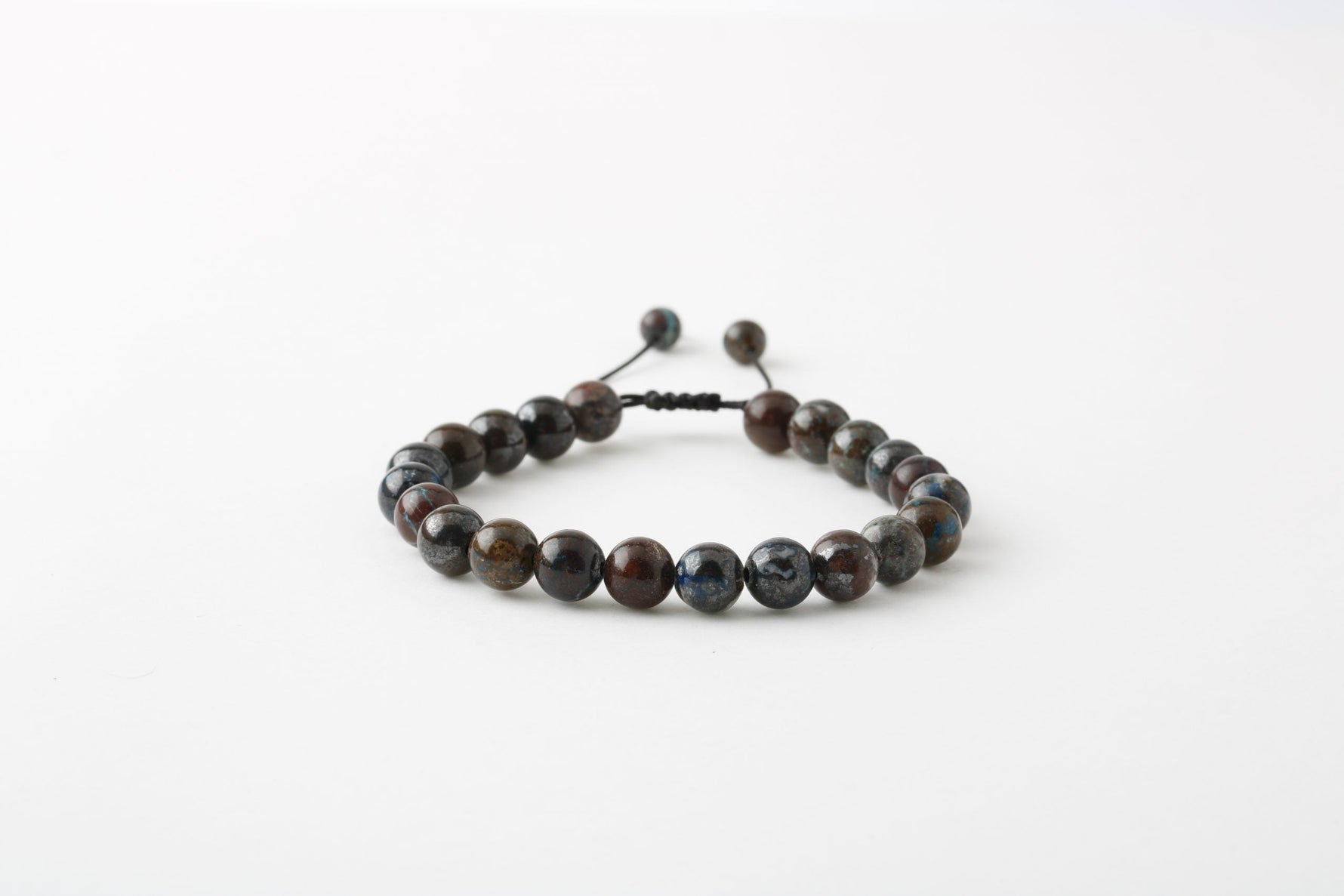 Azurit 8mm Merdiven Kapama Doğal Taş Bileklik