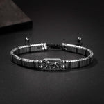 Hematit Doğal Taş Gümüş Erkek Tasarım Bileklik