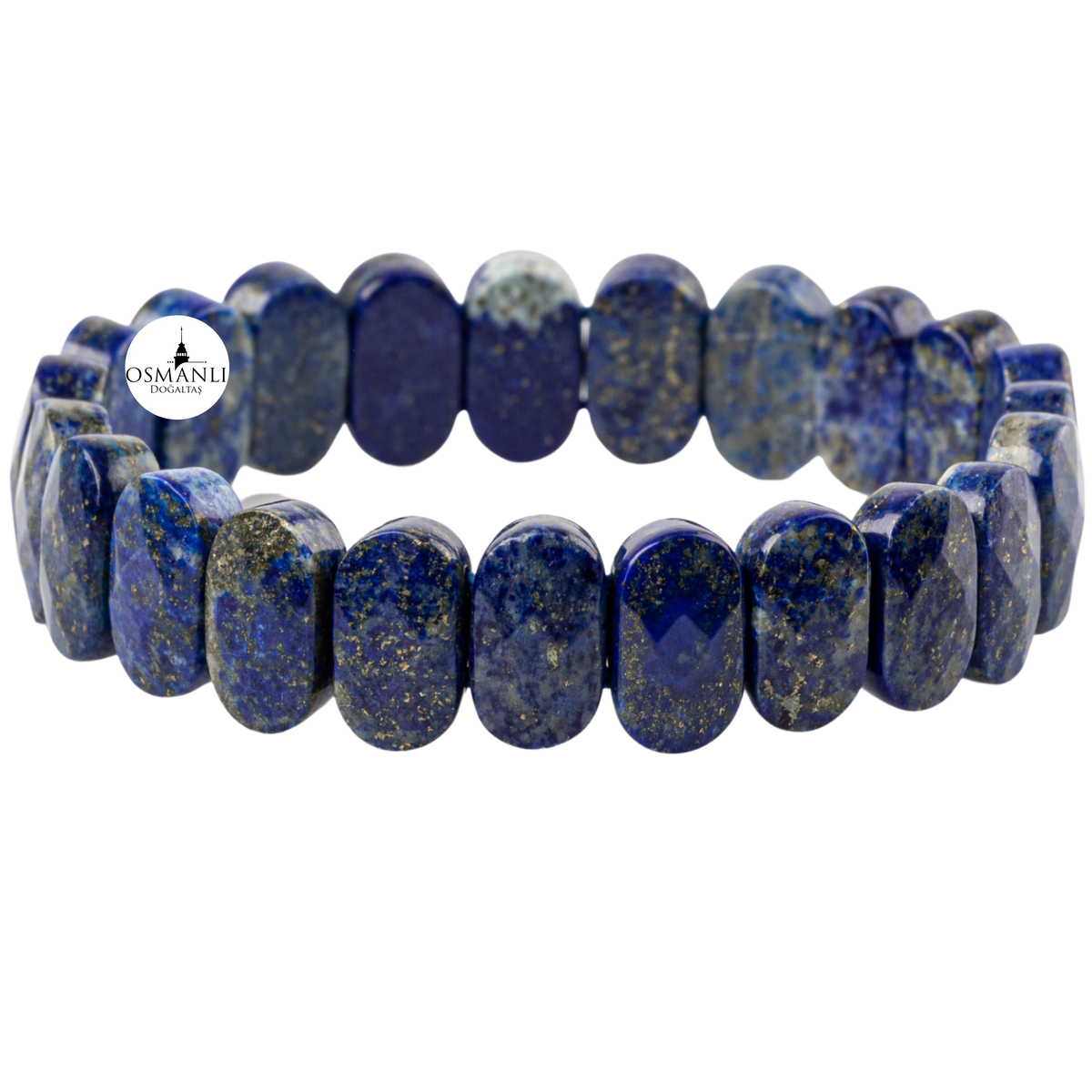 Lapis Lazuli Doğal Taş Geniş Kesim Bileklik