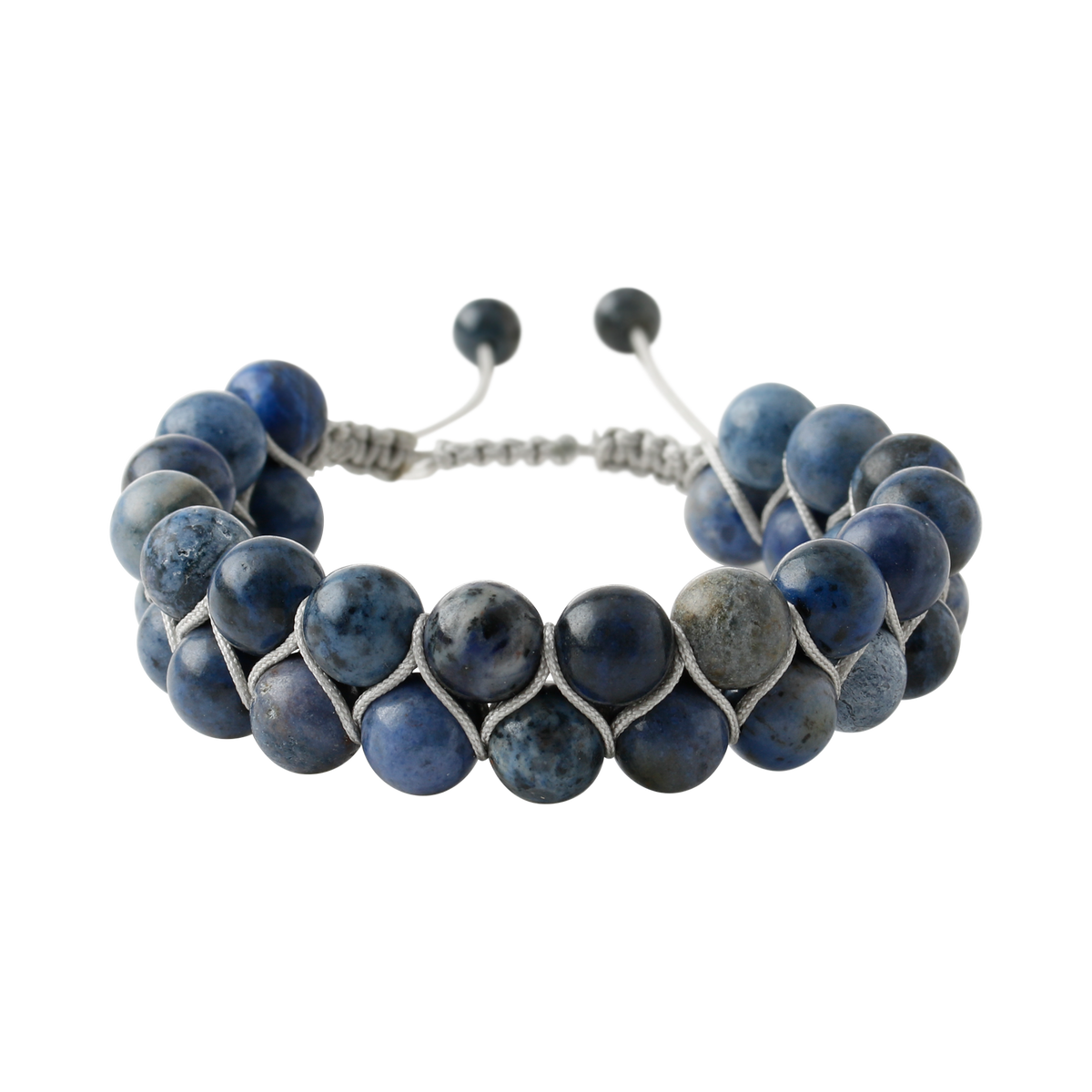 Sodalit 8mm Çift Sıra Makrome Doğal Taş Bileklik