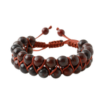 Dragon Jasper 8mm Çift Sıra Makrome Doğal Taş Bileklik