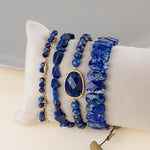 Lapis Lazuli Doğal Taş Kadın Bileklik Seti