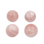 Pembe Kuvars Doğal Taş Küre Tımbıl El Taşı