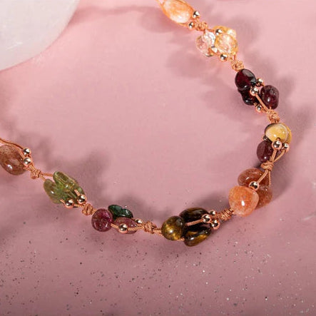 Aslan Burcu Kolye Bordo Granat Lal, Güneş Taşı, Jasper, Kaplan Gözü, Kehribar, Renkli Turmalin, Sitrin