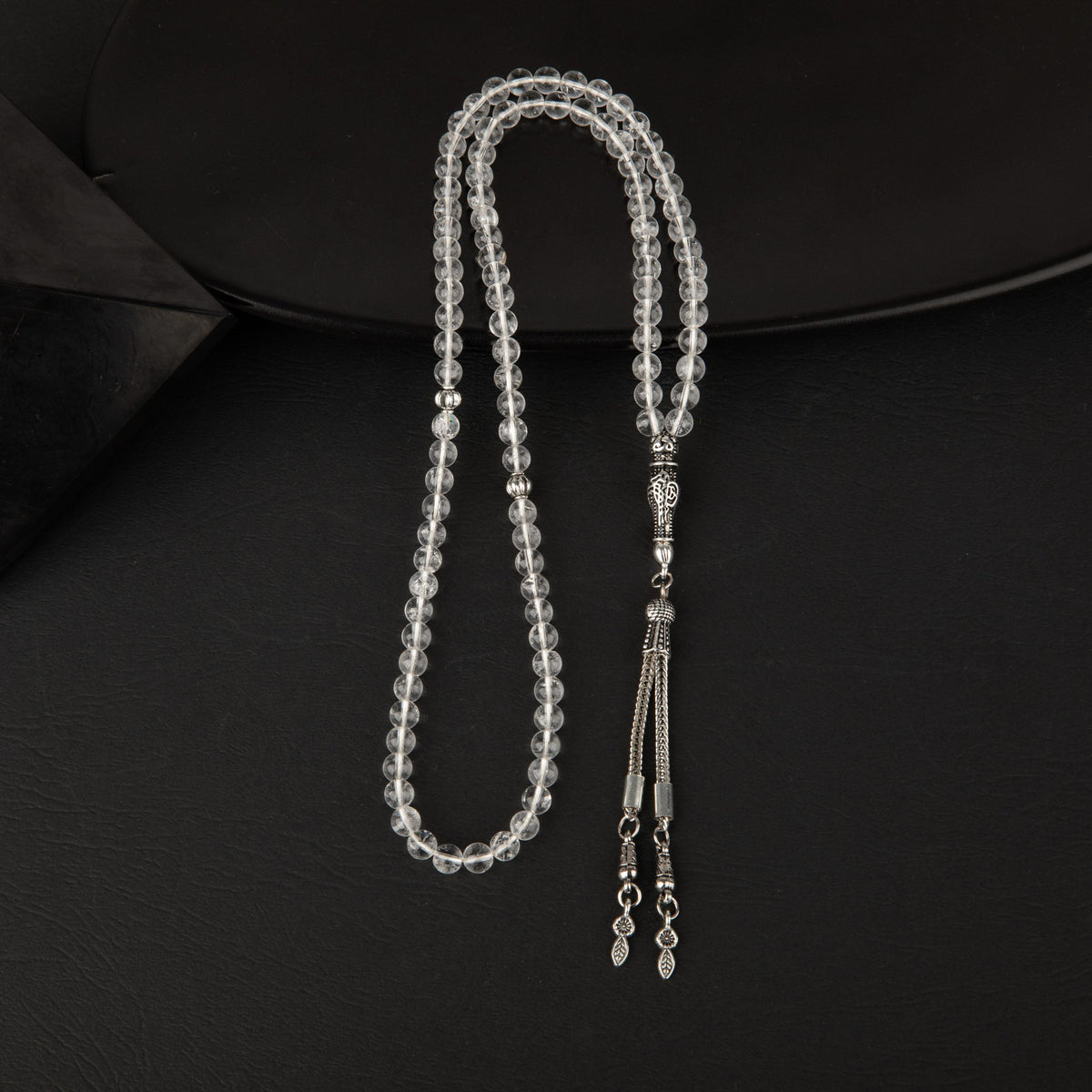 Kristal Kuvars Doğal Taş Tesbih 99luk - 6mm