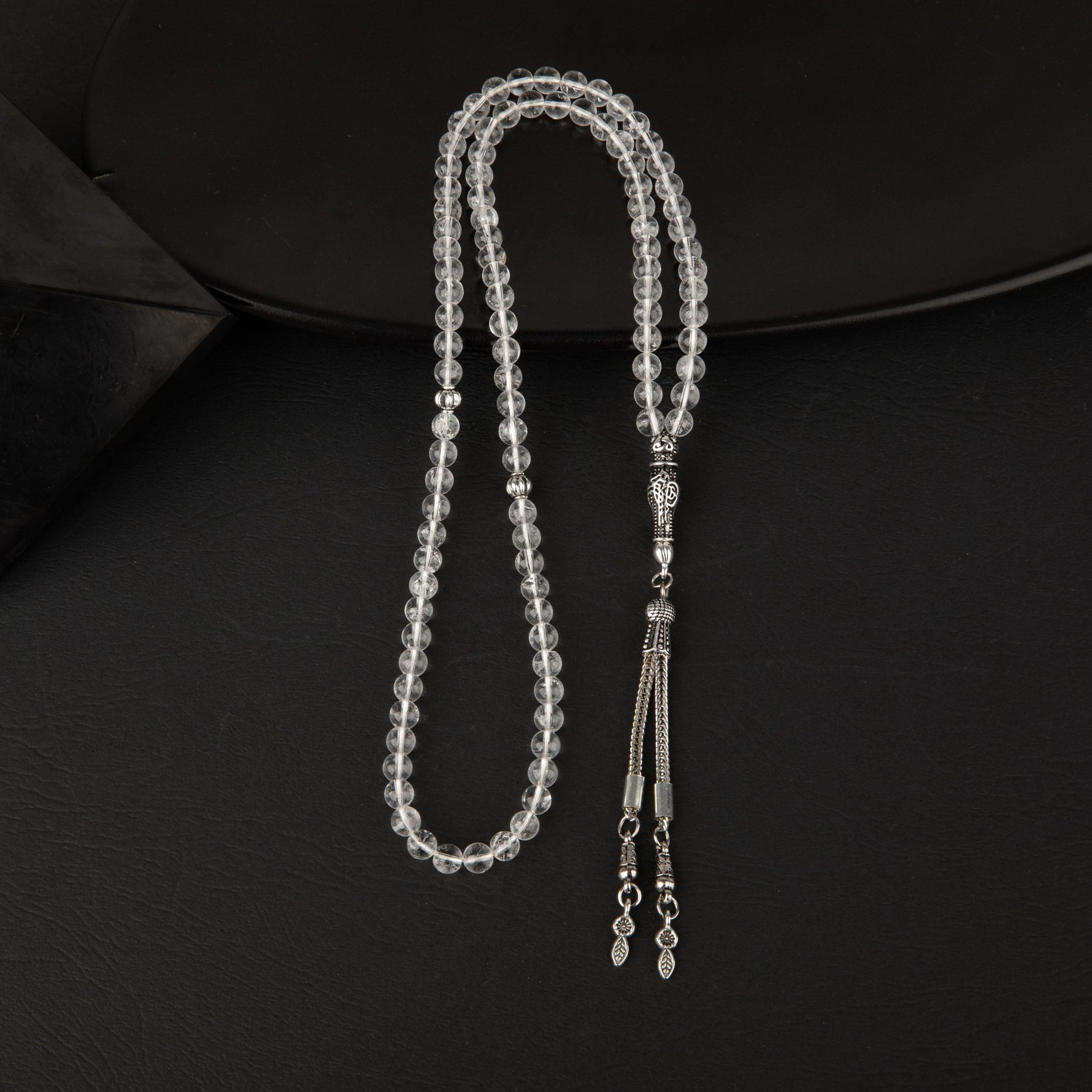 Kristal Kuvars Doğal Taş Tesbih 99luk - 6mm