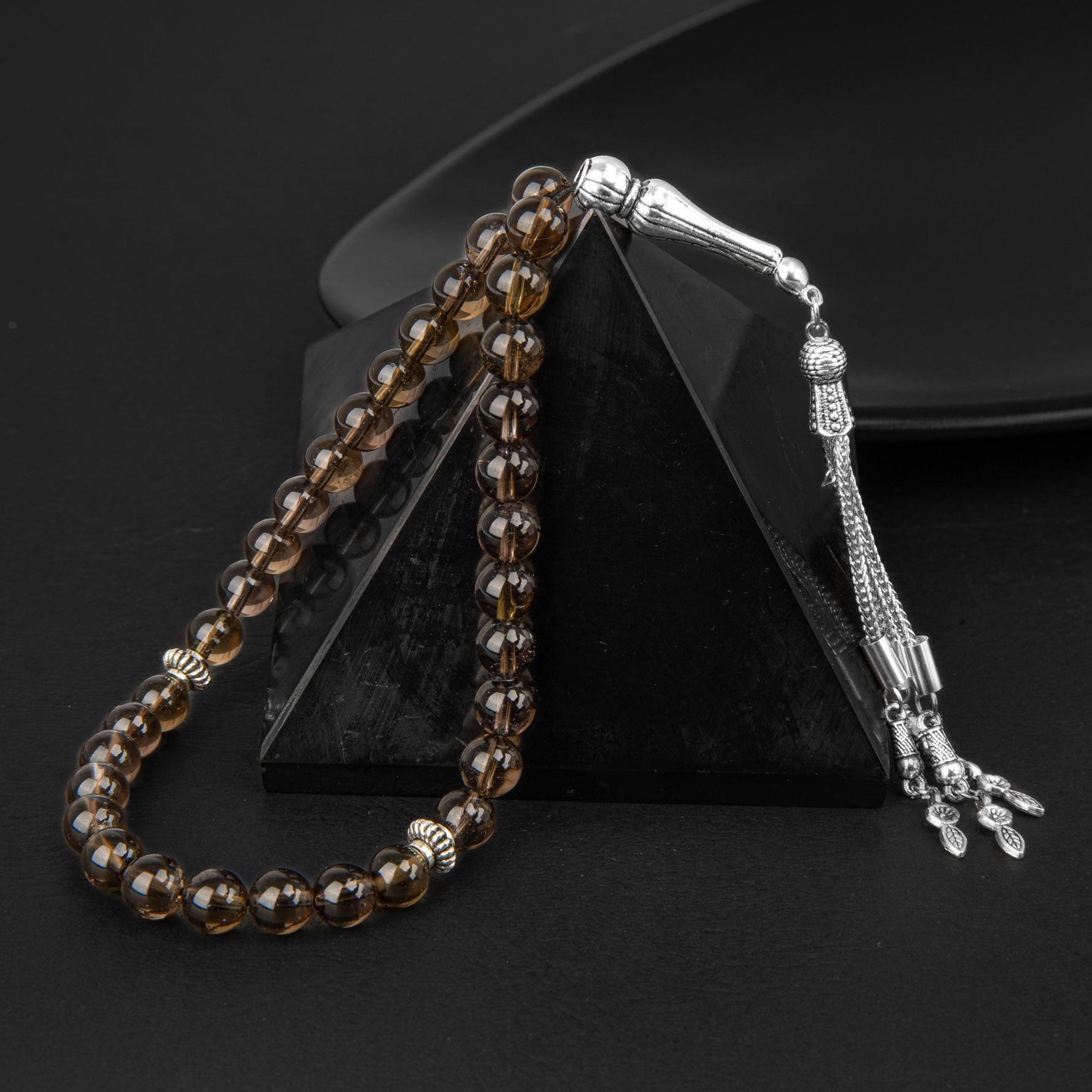 Dumanlı Kuvars Doğal Taş Tesbih 33lük - 8mm