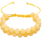 Kalsit 8mm Çift Sıra Makrome Doğal Taş Bileklik