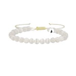 Selenit 6mm Merdiven Kapama Doğal Taş Bileklik