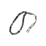 Karlı Obsidyen Doğal Taş Tesbih 33lük - 6mm