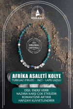 Afrika Asaleti, Firuze İnci Lapis Doğal Taş Kolye