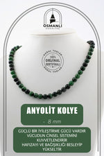 Anyolit 8 mm Dizi Doğal Taş Kolye