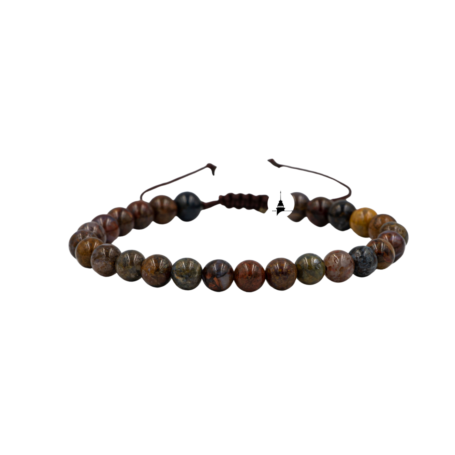 Pitersit 6mm Merdiven Kapama Doğal Taş Bileklik