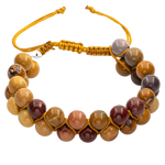 Jasper 8mm Çift Sıra Makrome Doğal Taş Bileklik