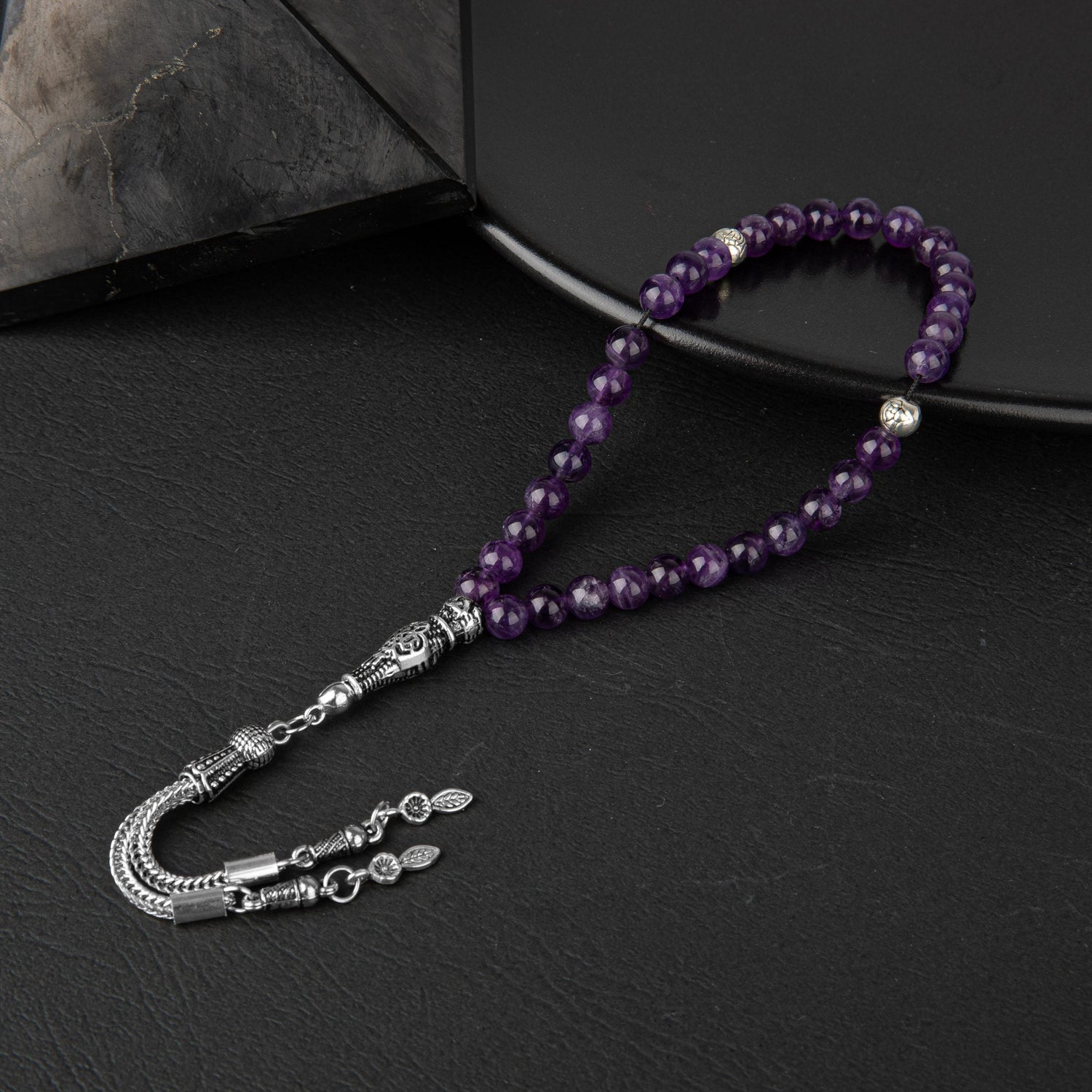 Ametist Doğal Taş Tesbih 33lük - 6mm