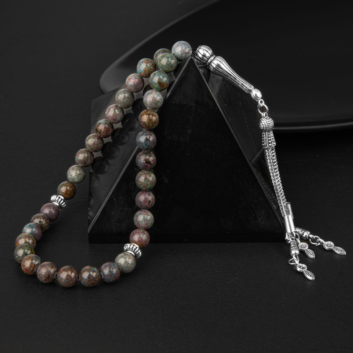 Ruby Kiyanit Doğal Taş Tesbih 33lük - 8mm