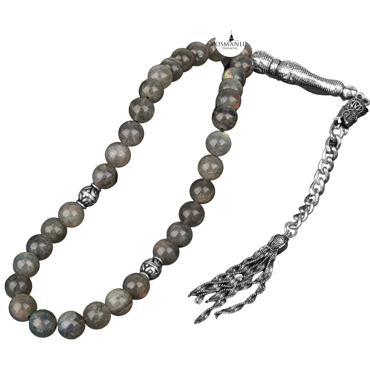 Labradorit Doğal Taş Tesbih 33lük - 8mm