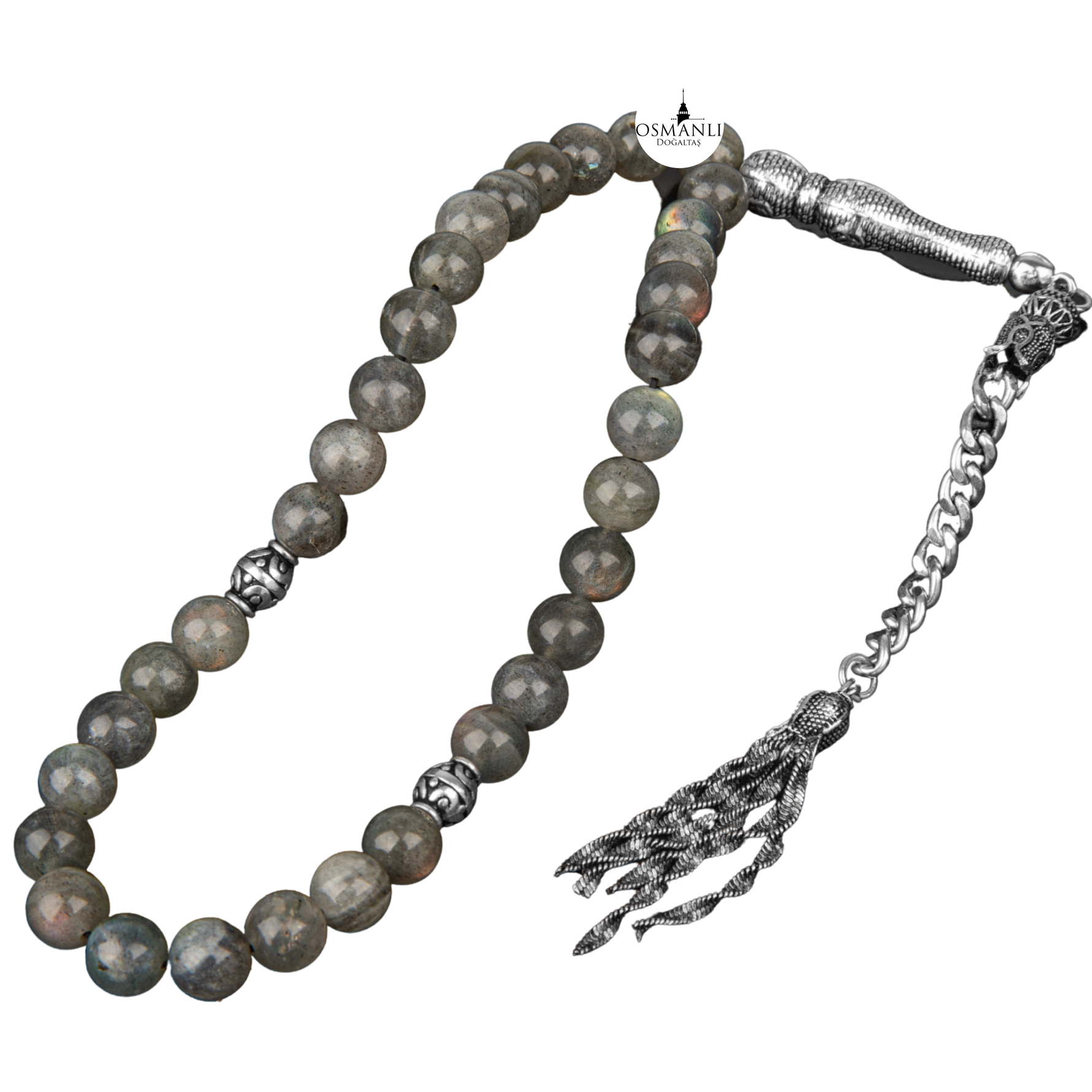 Labradorit Doğal Taş Tesbih 33lük - 8mm