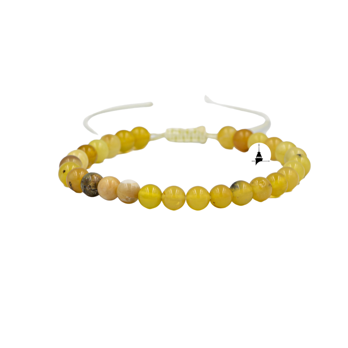Opal Sarı 6mm Merdiven Kapama Doğal Taş Bileklik