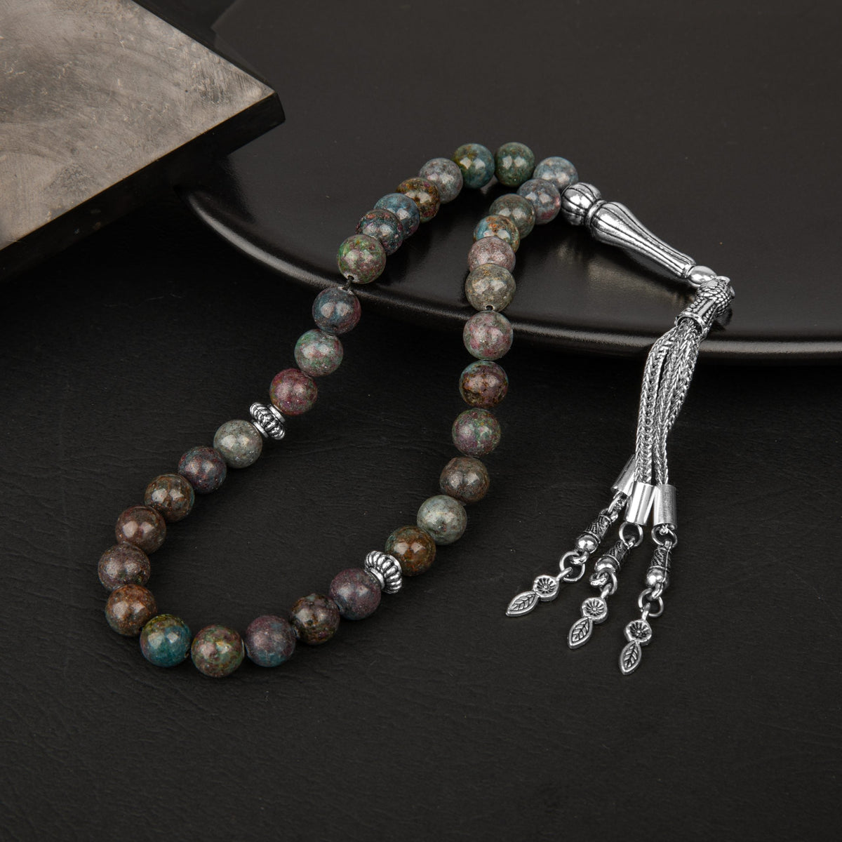 Ruby Kiyanit Doğal Taş Tesbih 33lük - 8mm