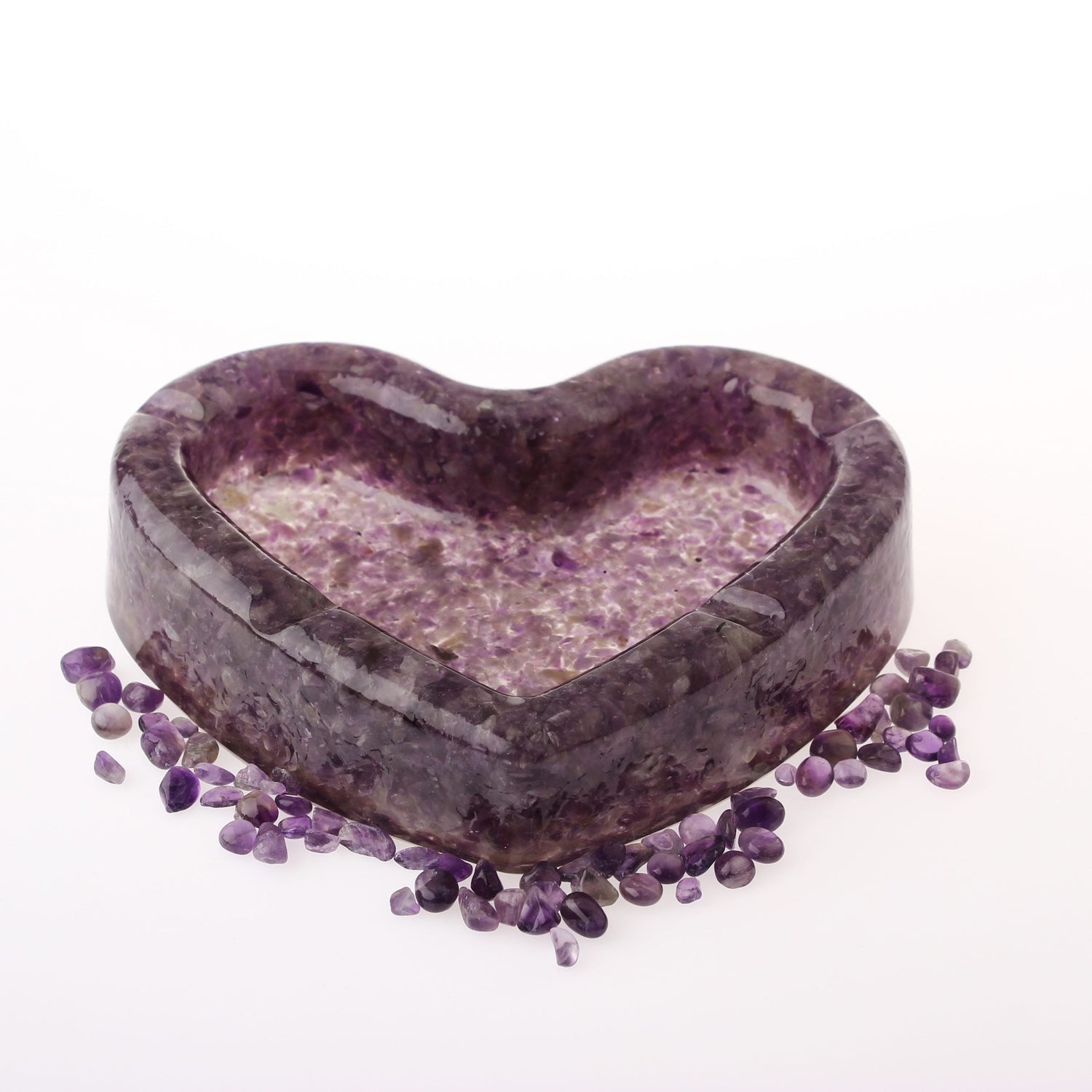 Ametist Doğaltaş Epoksi Kül Tablası