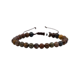 Pitersit 6mm Merdiven Kapama Doğal Taş Bileklik