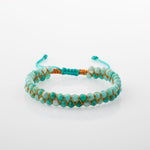 Amazonit 3-4mm Çift Sıra Doğal Taş Bileklik