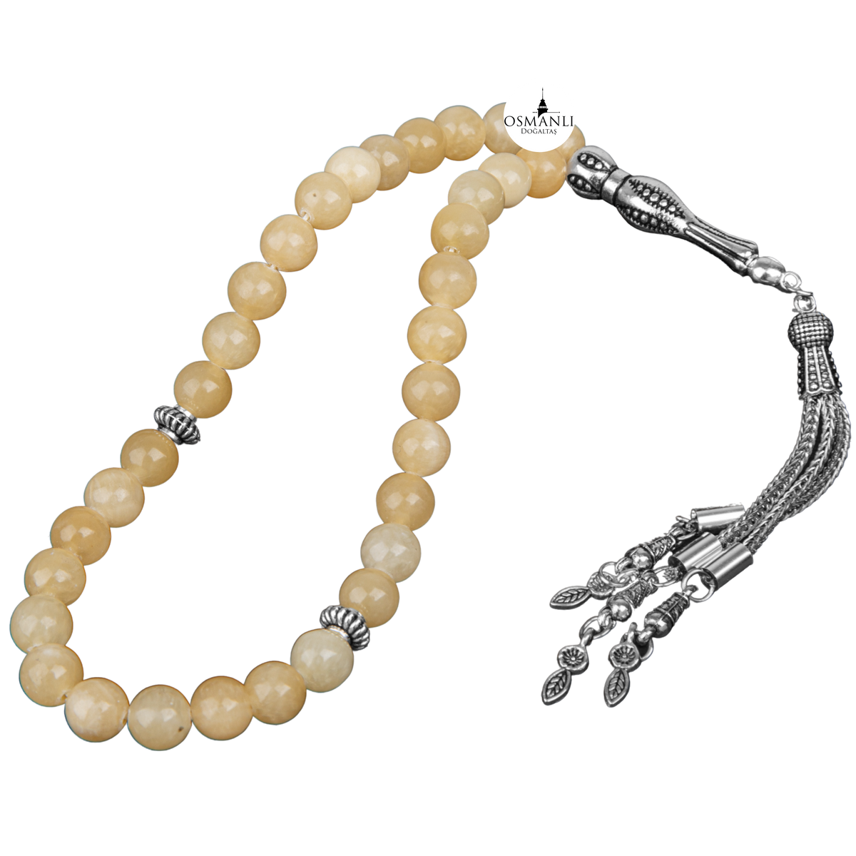 Kalsit Doğal Taş Tesbih 33lük - 8mm