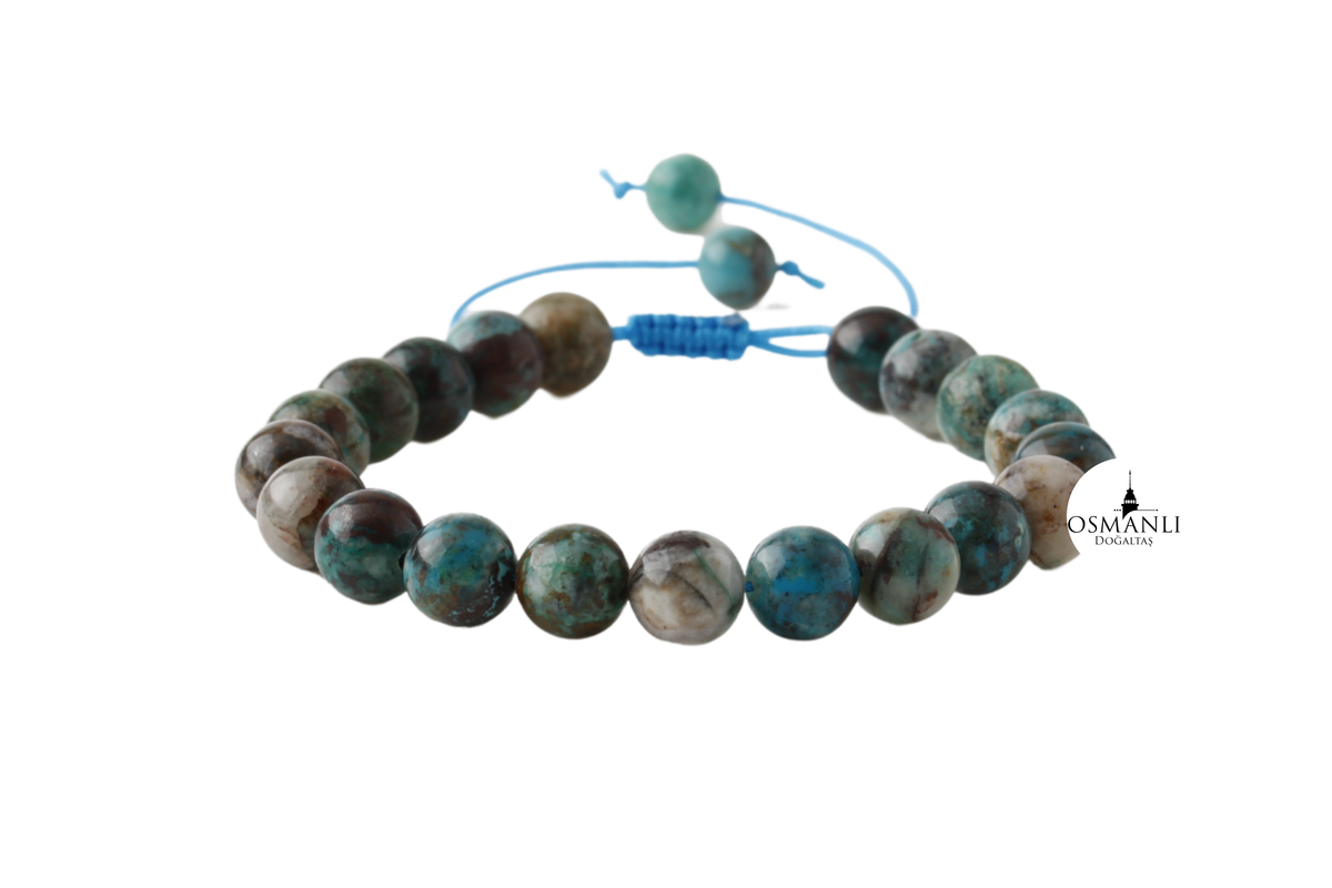 Krizokol 8mm Merdiven Kapama Doğal Taş Bileklik