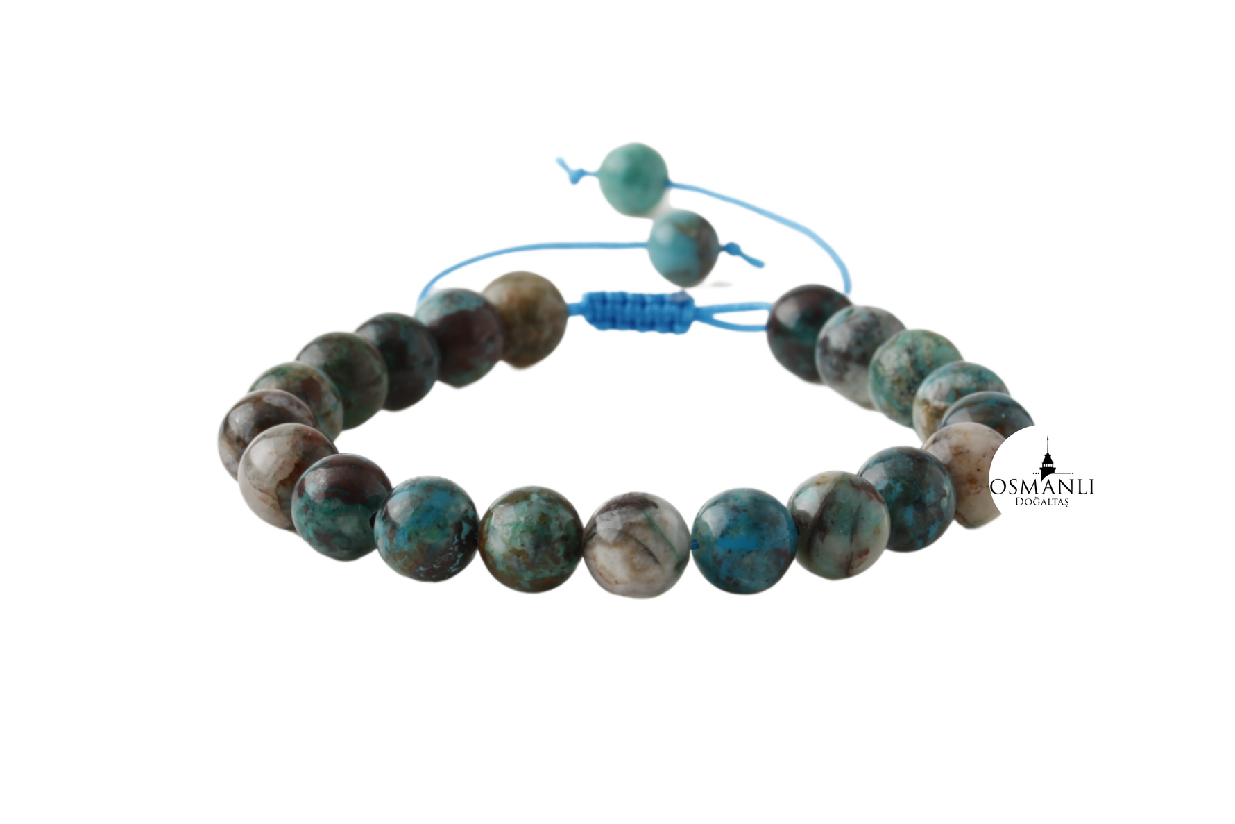 Krizokol 8mm Merdiven Kapama Doğal Taş Bileklik