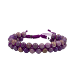 Fosfosiderit 6mm Çift Sıra Makrome Doğal Taş Bileklik