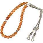 Turuncu Aventurin Doğal Taş Tesbih 33lük - 6mm