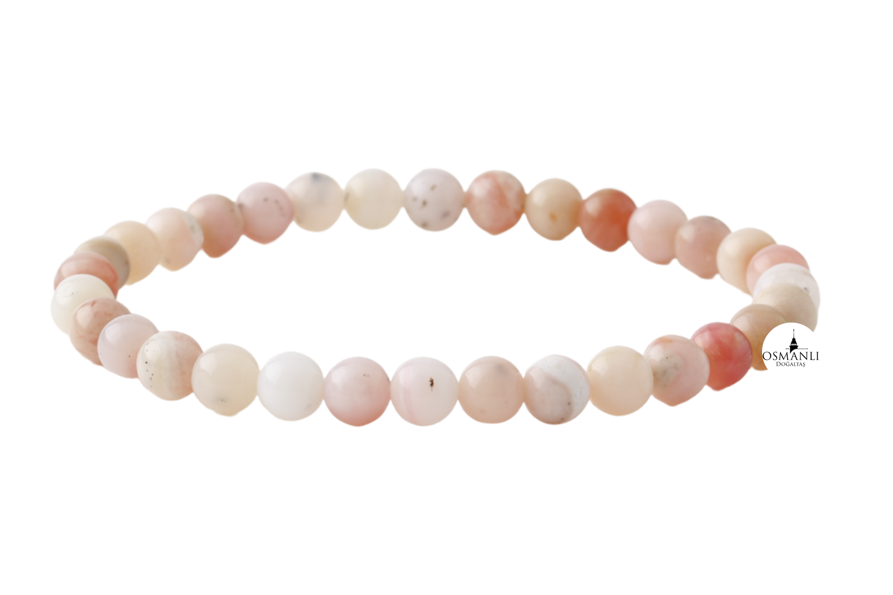 Opal Pembe 6mm Doğal Taş Bileklik