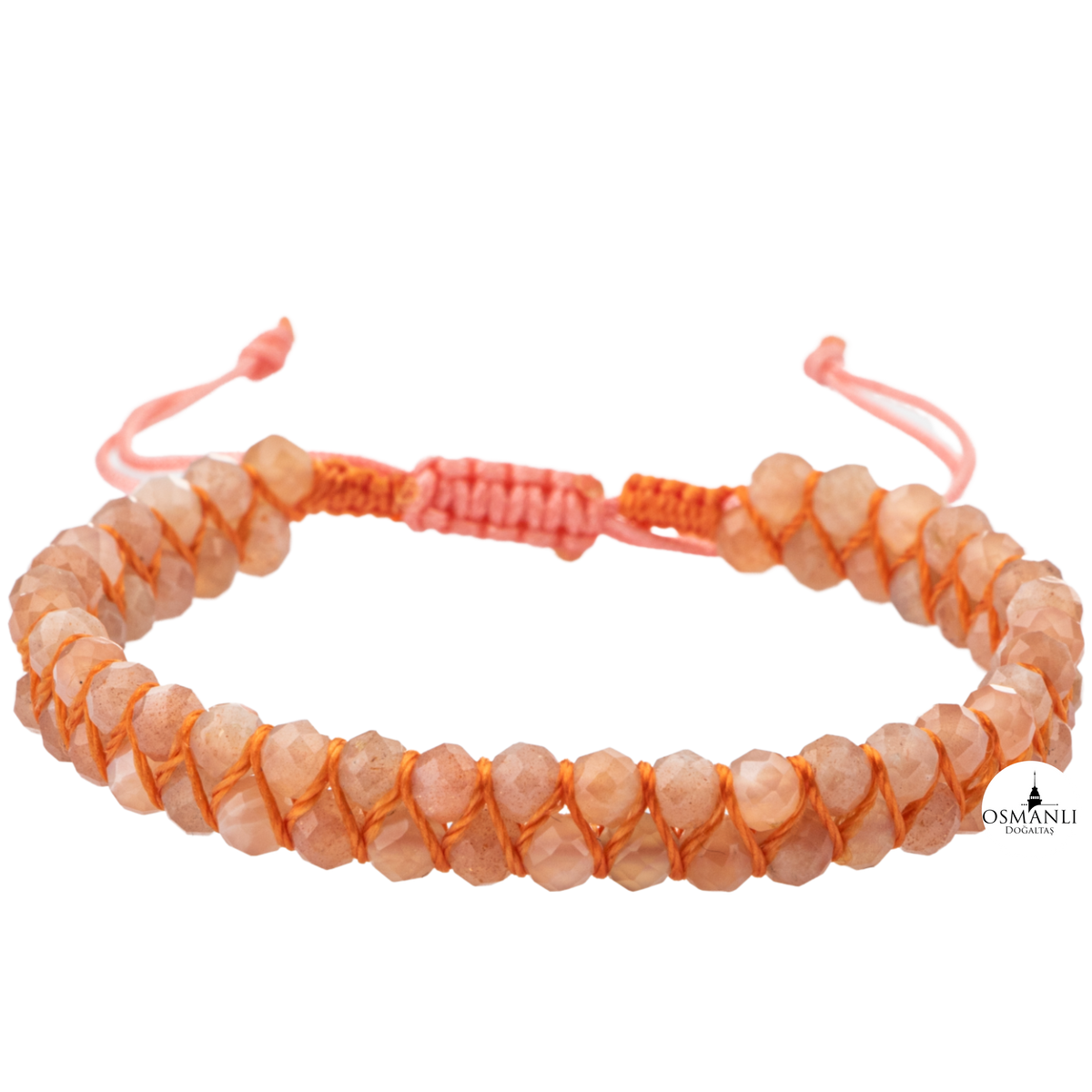 Güneş Taşı 3-4mm Çift Sıra Doğal Taş Bileklik