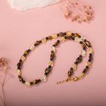 Kaplan Gözü-Sitrin-Obsidyen Doğal Taş Kolye