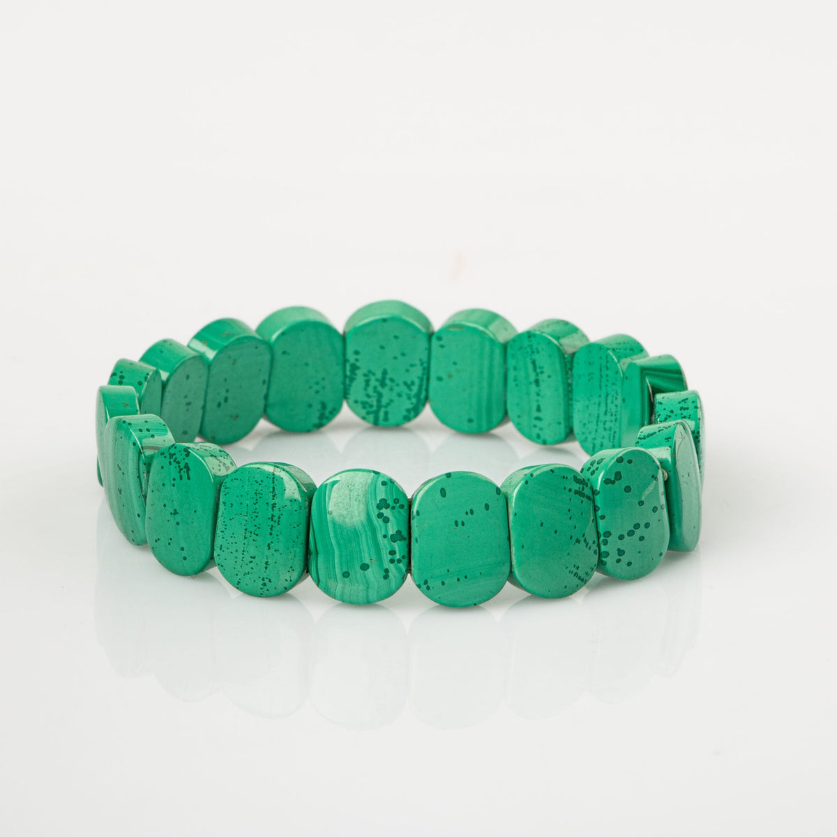 Malakit Doğal Taş Geniş Kesim Bileklik