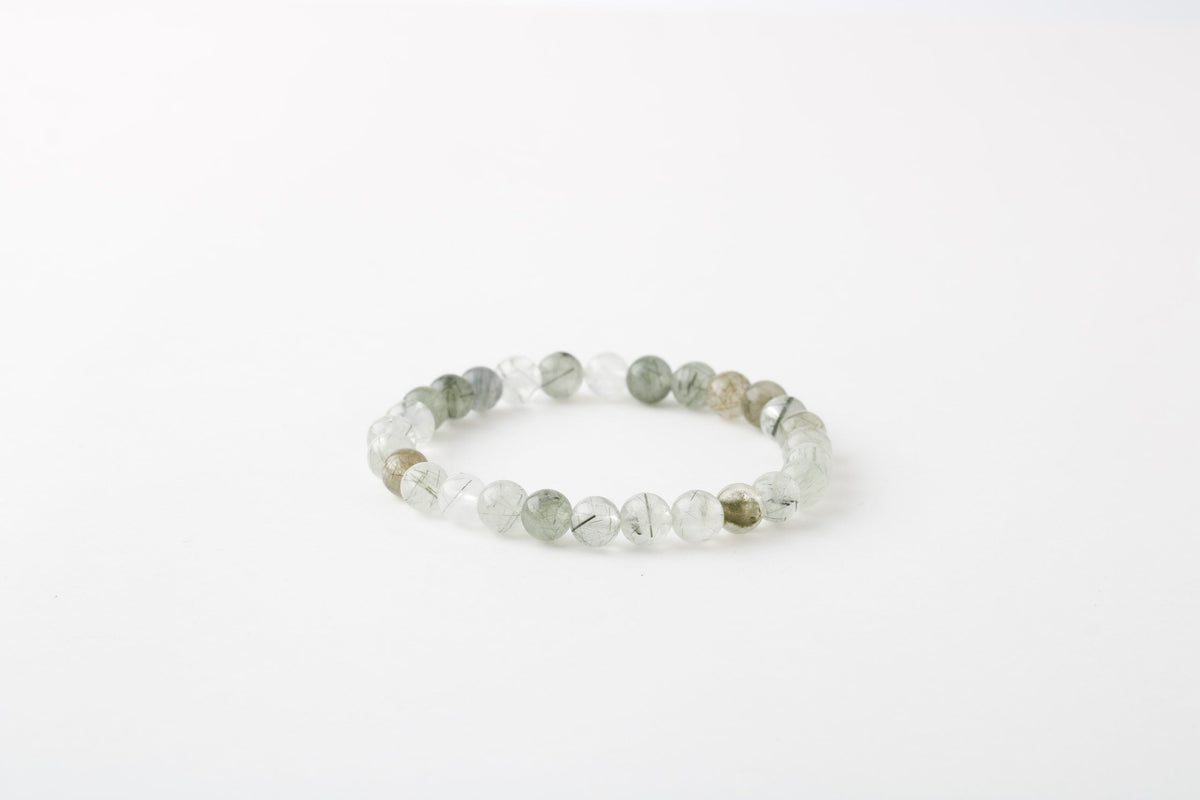 İğneli Kuvars 8mm Doğal Taş Bileklik