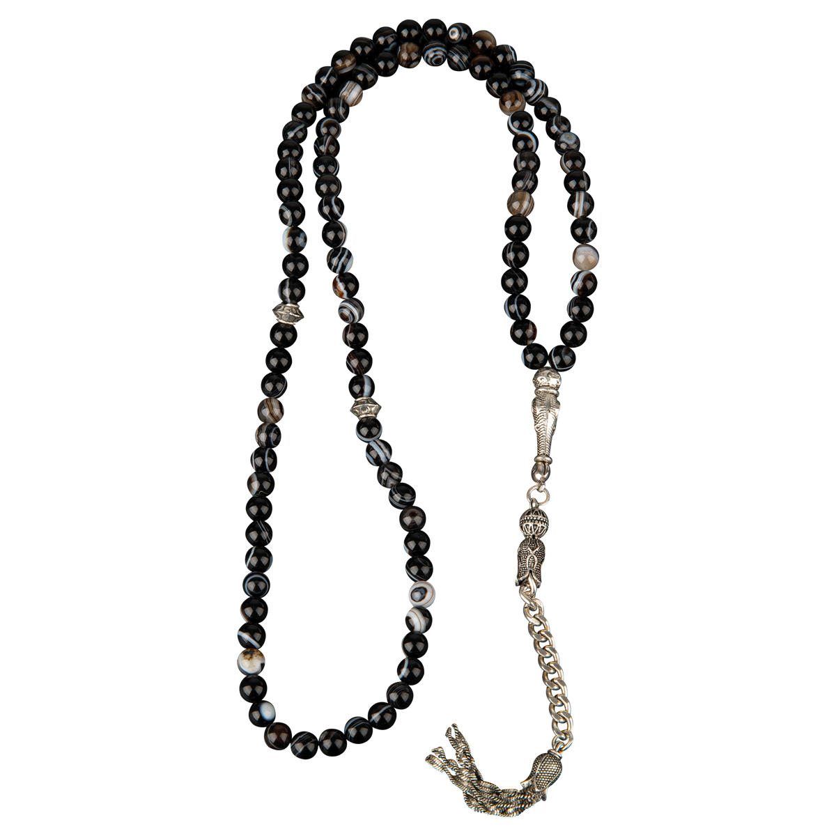 Siyah Göz Akik Doğal Taş Tesbih 99luk - 6mm