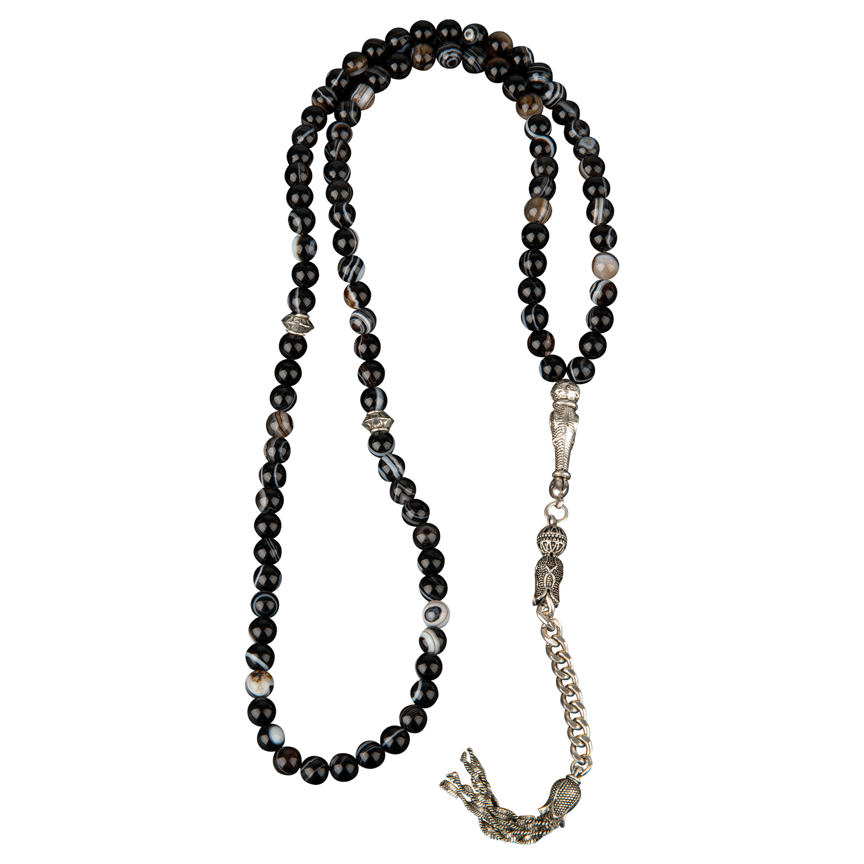 Siyah Göz Akik Doğal Taş Tesbih 99luk - 6mm