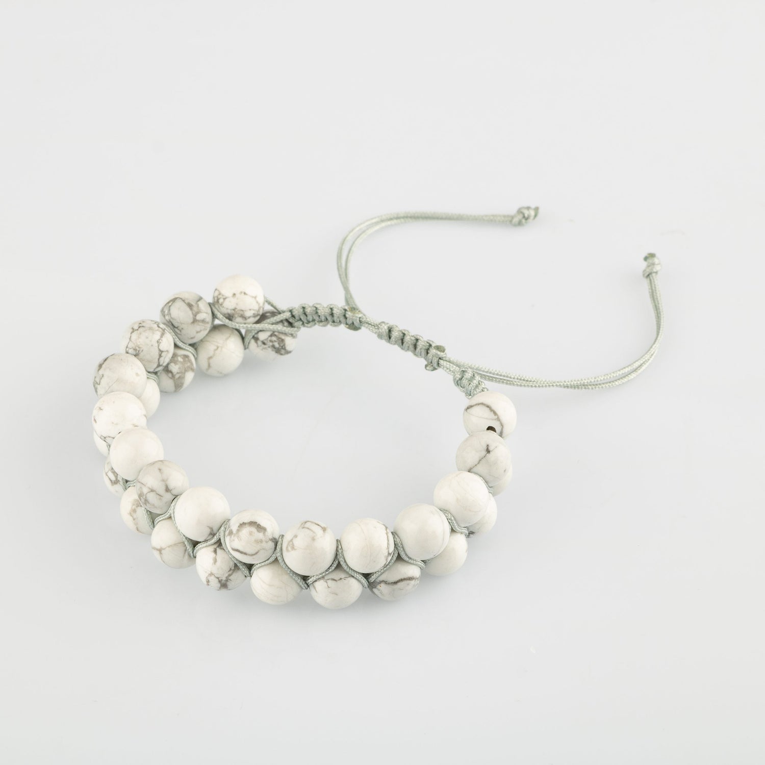 Havlit 8mm Çift Sıra Makrome Doğal Taş Bileklik