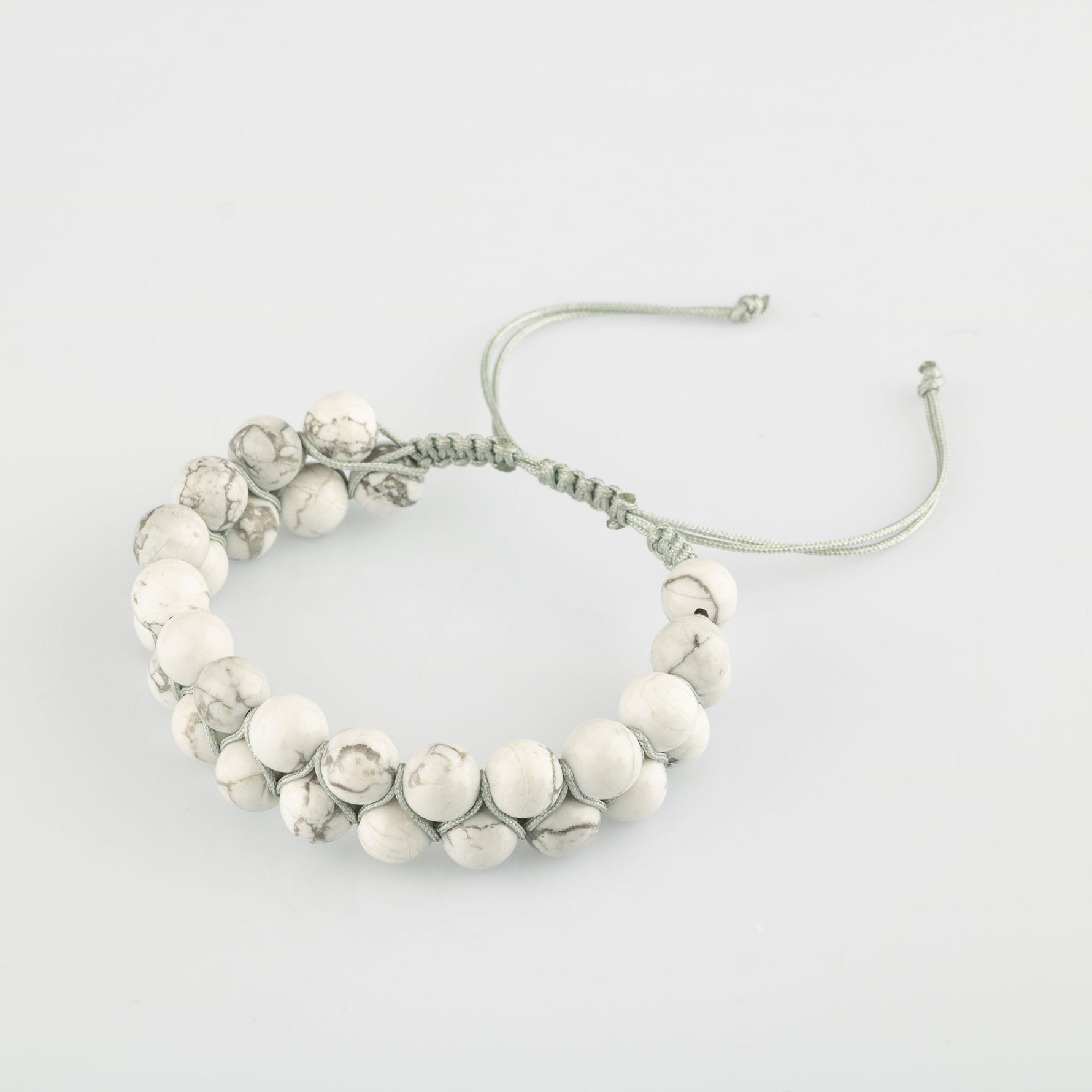 Havlit 8mm Çift Sıra Makrome Doğal Taş Bileklik