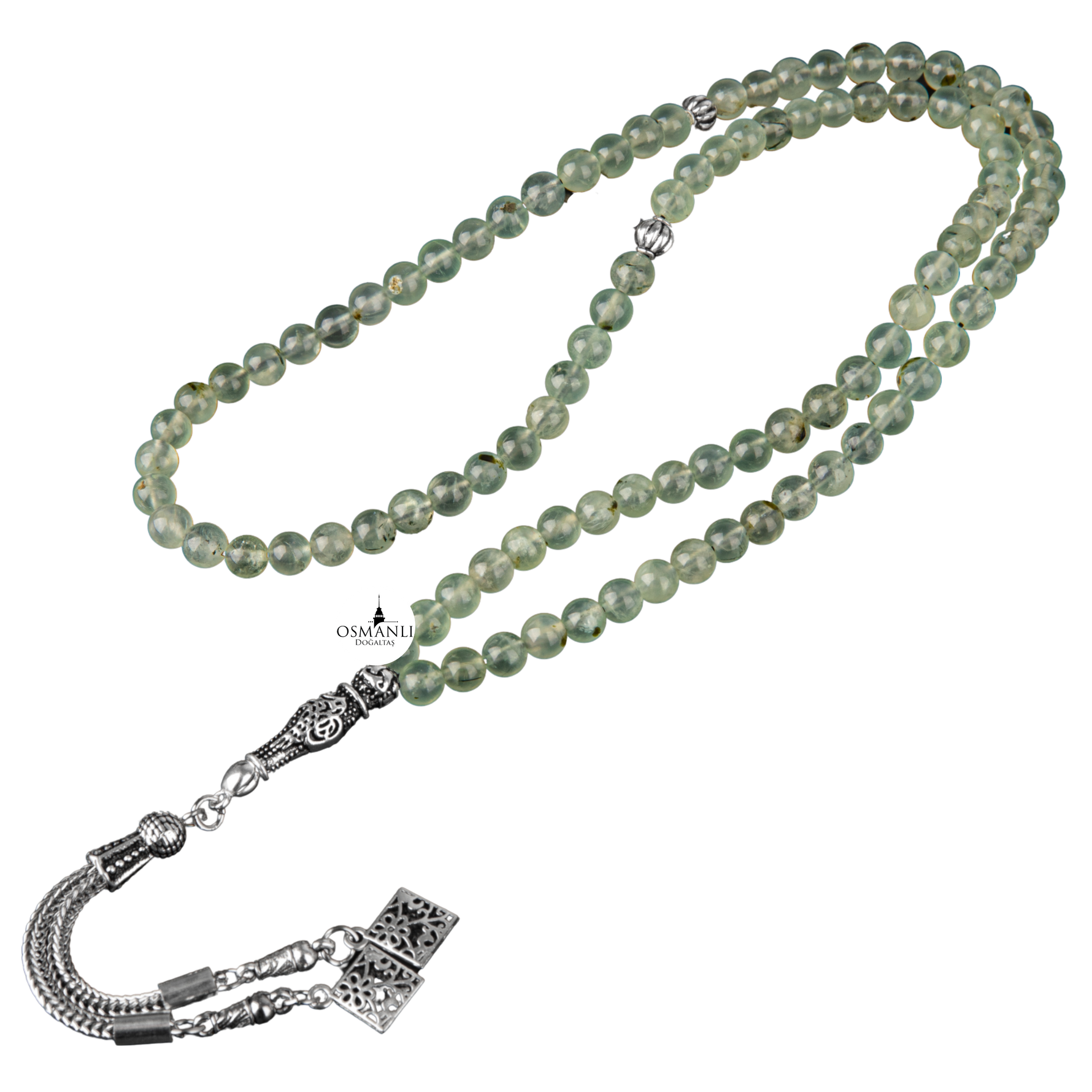 Prehnit Doğal Taş Tesbih 99luk - 6mm