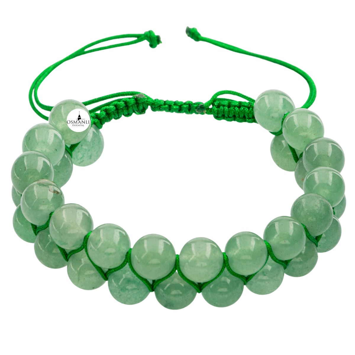 Yeşil Aventurin 8mm Çift Sıra Makrome Doğal Taş Bileklik
